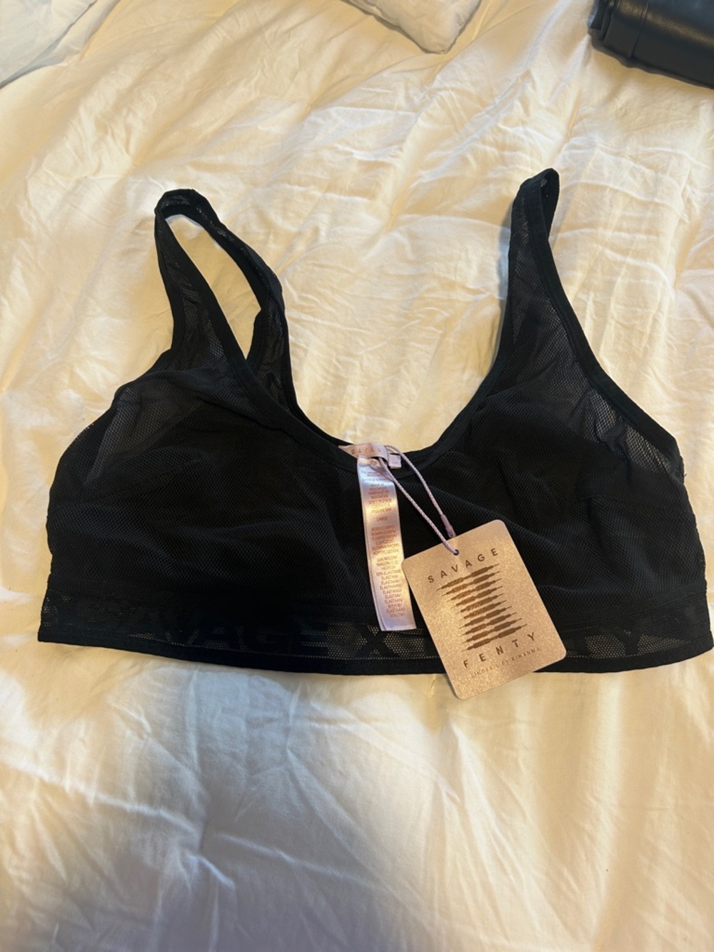 Savage X Fenty Black Sheer Mesh Bralette